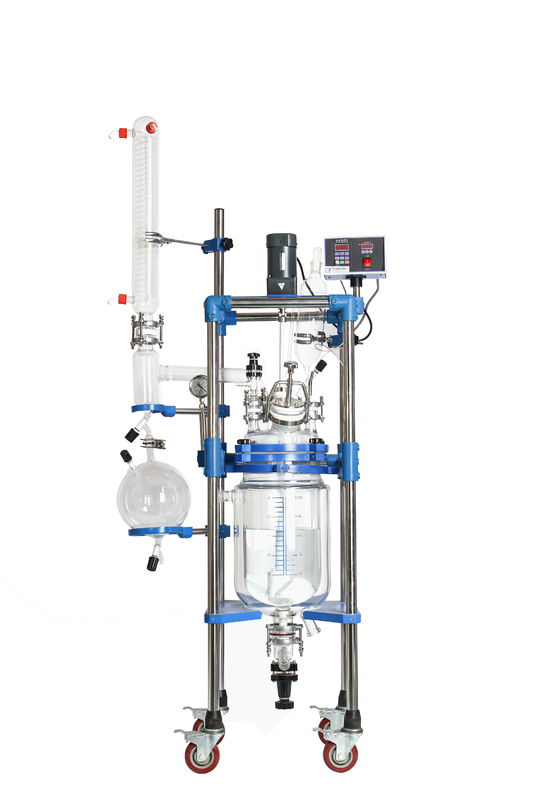 Chemical Glass Reactor 316L Evaporator Stainless Steel Vacuum -0.098MPa Spray Heating 220V 60Hz