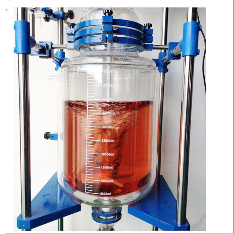Chemical Glass Reactor 316L Evaporator Borosilicate Glass Core Components PLC Motor Pump